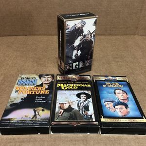 Vintage VHS Tapes 4 Action Movies, Slim Case Saving Private Ryan Films War Theme